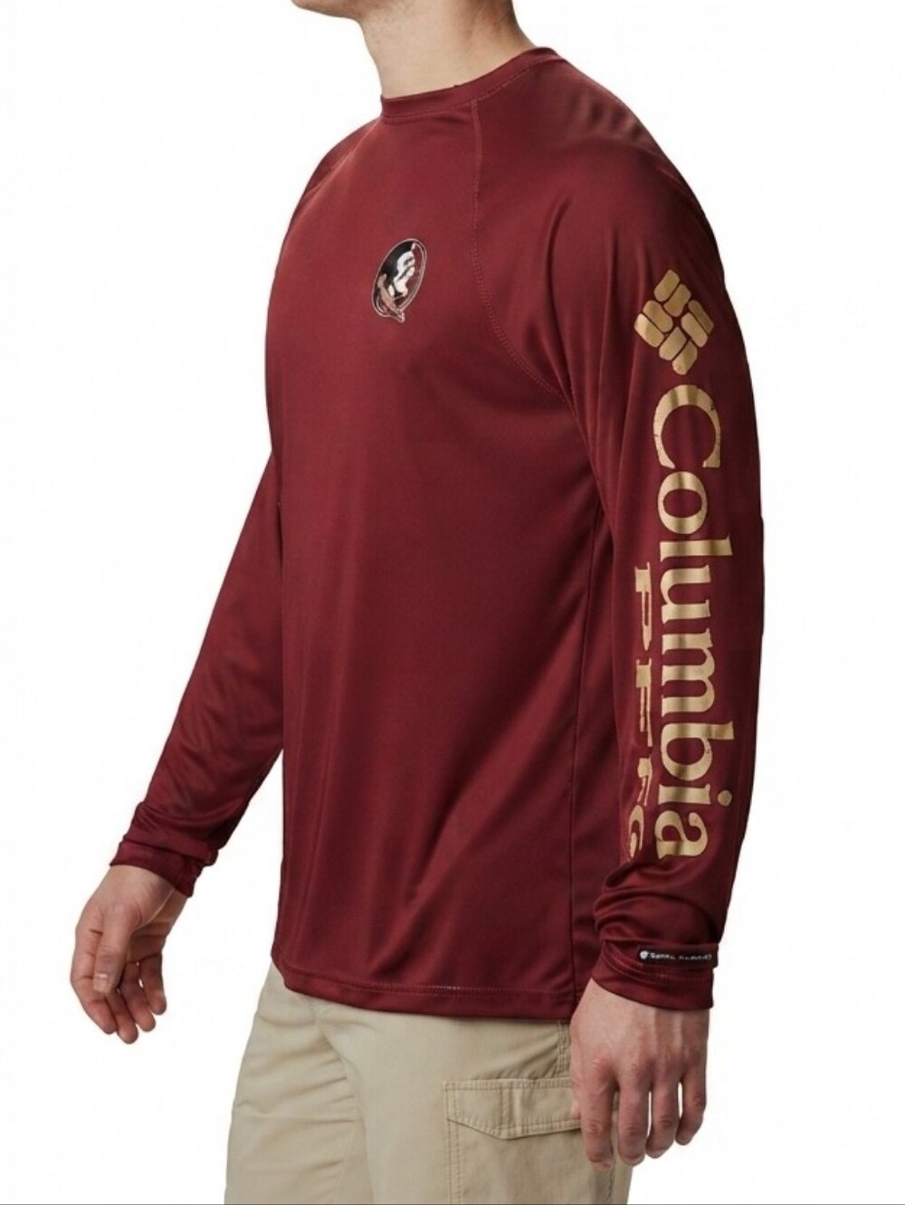 NEW Columbia PFG Florida State Seminoles Long Sleeve Shirt UPF 50 Size XL Moroon